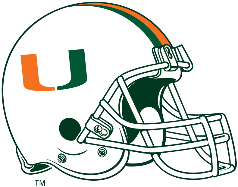 Miami Hurricanes 2000-Pres Helmet Logo diy iron on heat transfer